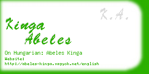 kinga abeles business card